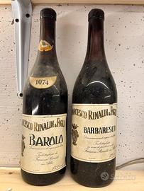 1 Barolo 1974 e 1 Barbaresco 1974