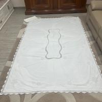 Tovaglia bianca ricamata vintage x12