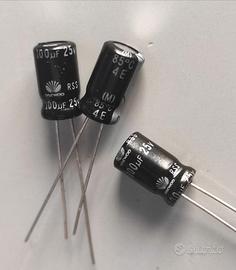 5x Condensatore Elettrolitico 100uF 25V - Daewoo