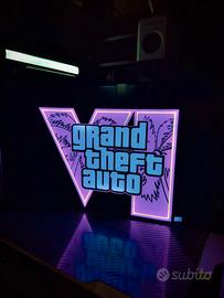 GTA 6 Insegna Luminosa  a LED  