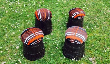 Sgabelli da antiche botti  da vendemmia