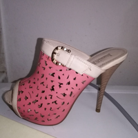 Scarpe donna con tacco vera pelle italiana e legno