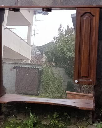Specchiera da bagno in legno