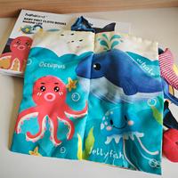libro tattile di tessuto sulla vita del mare 