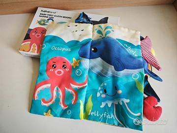 libro tattile di tessuto sulla vita del mare 