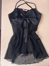 Vestito mini nero Valege in satin