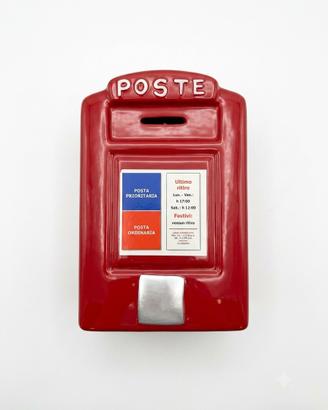 Salvadanaio vintage cassetta postale rossa poste