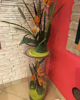 Vaso decorativo fiori finti