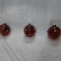 Palline Natale Vetro Marrone e Oro