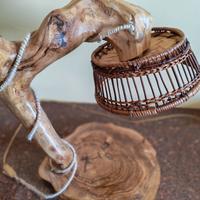 Lume in legno di ulivo 