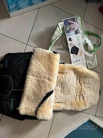 Coprigambe per passeggino in pelliccia di agnello