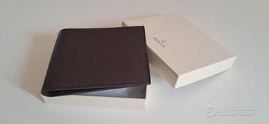 Portafoglio Rolex uomo vera pelle marrone scuro Nu
