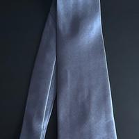 Cravatta seta lucida grigio scuro