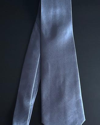 Cravatta seta lucida grigio scuro