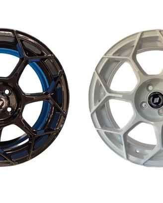 4 cerchi GMP RACEWAY 7x17 bianco o nero lucido per