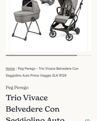 Trio peg perego vivace 2025 +secondi ovetto+base 