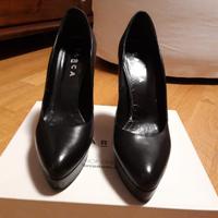 Scarpa décolleté colore nero, pelle