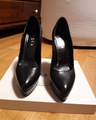 Scarpa décolleté colore nero, pelle