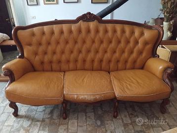 Divano in pelle vintage