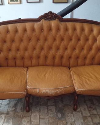Divano in pelle vintage