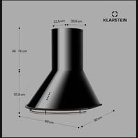 Cappa Cappa Klarstein Retro aspirante 60cm, 490 m3