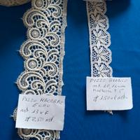 Pizzi macramè e cotone nuovi