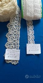 Pizzi macramè e cotone nuovi