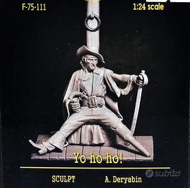 Yo ho ho! Pirate miniature 75mm 1:24 Resin kit Alt