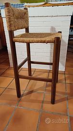 sgabelli in legno impagliati