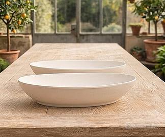 coppia vasi ovali di terracotta per piante 41 cm