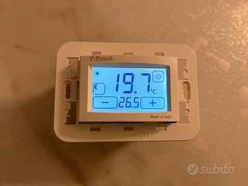 Termostato touchscreen ad incasso T-touch bianco