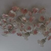 Lampadario in ferro battuto smaltato