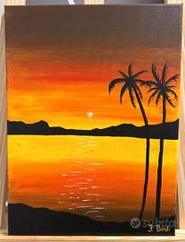 Quadro dipinto a mano moderno pezzo unico 40x30 cm
