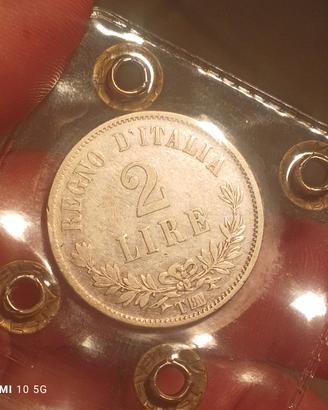 2 lire 1863 vittorio Emanuele II 