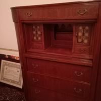 Settimino intarsiato con segreteria 