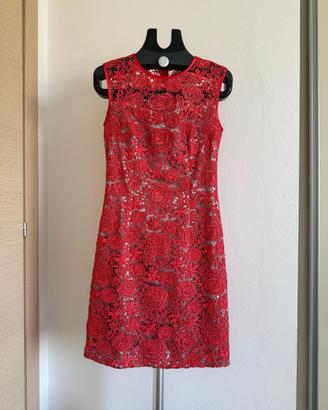 Abito da cocktail Andre in pizzo rosso Tg 42