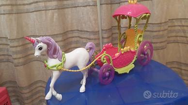 Carrozza barbie con unicorno
