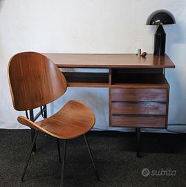 Scrivania con sedia in Teak Set Design Mid century