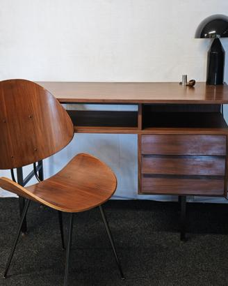 Scrivania con sedia in Teak Set Design Mid century