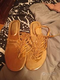 sandali infradito oro n 40