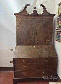 Bureau Bookcase Antico in Mogano - Epoca 1800