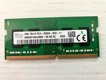 MEMORIA RAM  HYNIX HMA851S6JJR6N-VK 4 GB