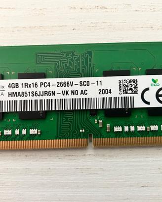 MEMORIA RAM  HYNIX HMA851S6JJR6N-VK 4 GB