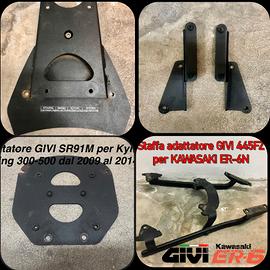 vari adattatori GIVI per bauletti moto e scooter. 