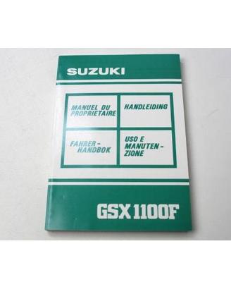 MANUALE USO E MANUTENZIONE SUZUKI GSX 1100 F