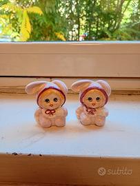 coppia di statuine vintage in ceramica 