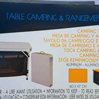 🟧 Tavolo da campeggio con mobiletto contenitore