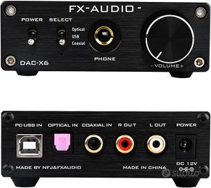 FX-Audio DAC-X6, DAC e ampli cuffie