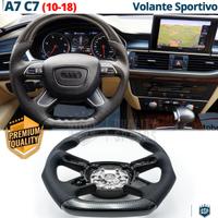 VOLANTE Sportivo Per Audi A7 C7 Carbonio e Pelle