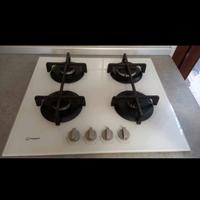 Piano Cottura Indesit 4 Fuochi A Gas Vetro Bianco